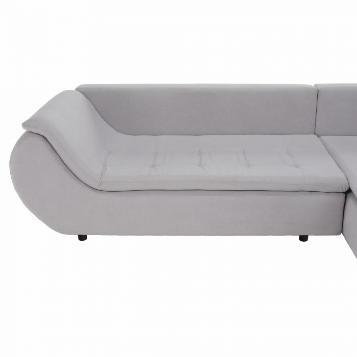 Set canapea, gri deschis / roz pudră, material textil, dreapta, BRATO [22]