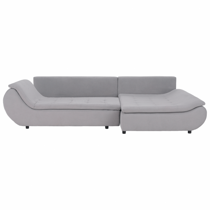 Set canapea, gri deschis / roz pudră, material textil, dreapta, BRATO [10]