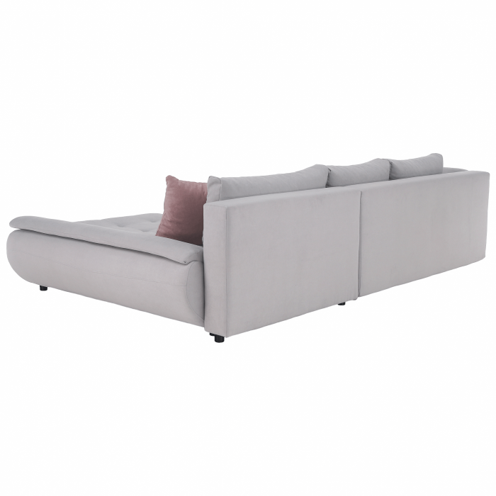 Set canapea, gri deschis / roz pudră, material textil, dreapta, BRATO [5]