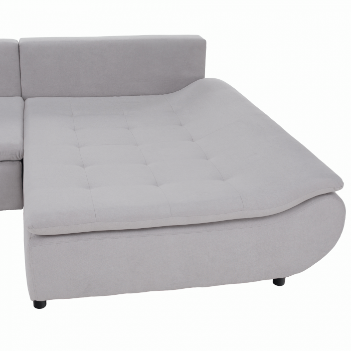 Set canapea, gri deschis / roz pudră, material textil, dreapta, BRATO [23]