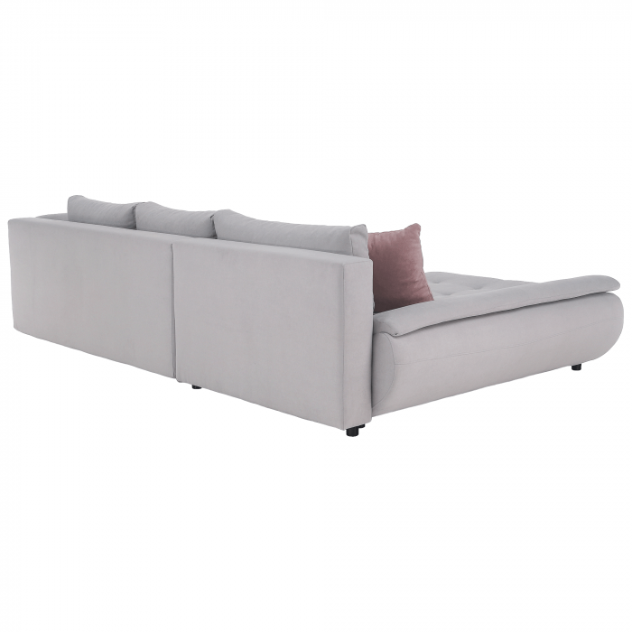 Set canapea, gri deschis / roz pudră, material textil, stânga, BRATO [17]