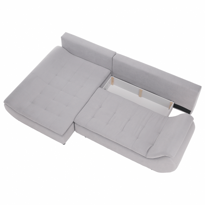 Set canapea, gri deschis / roz pudră, material textil, stânga, BRATO [20]