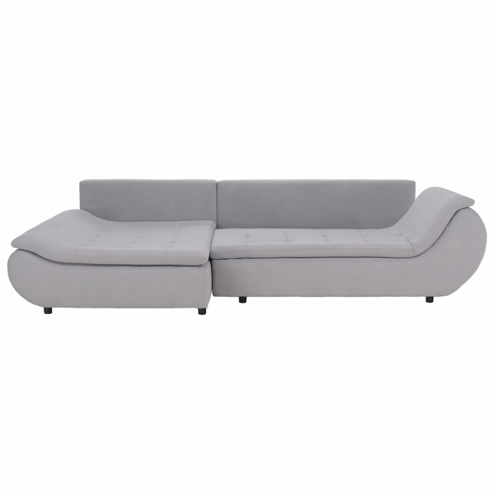 Set canapea, gri deschis / roz pudră, material textil, stânga, BRATO [22]