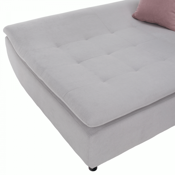 Set canapea, gri deschis / roz pudră, material textil, stânga, BRATO [3]