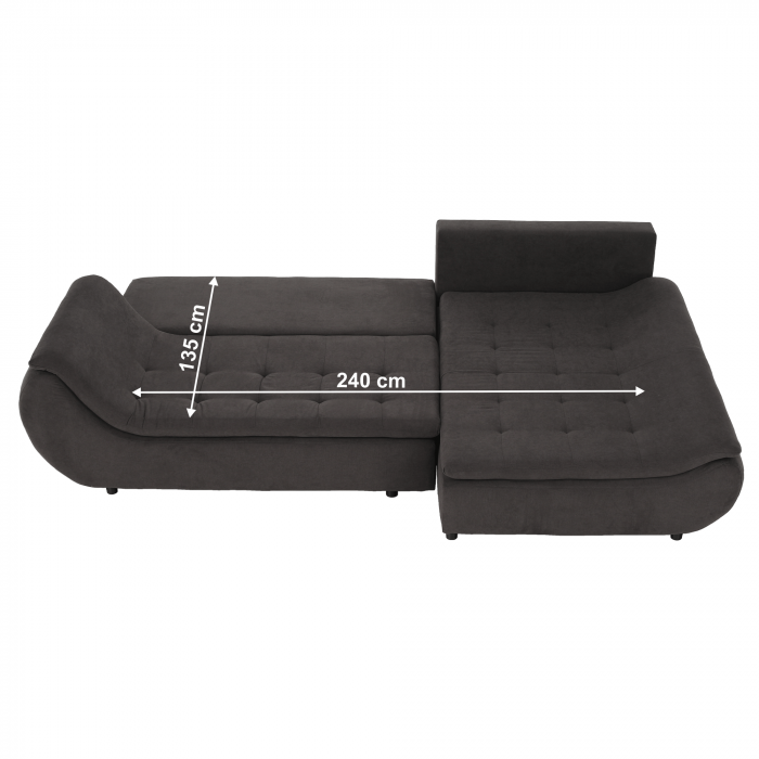 Set canapea, gri-maro / portocaliu, material textil, dreapta, BRATO [26]