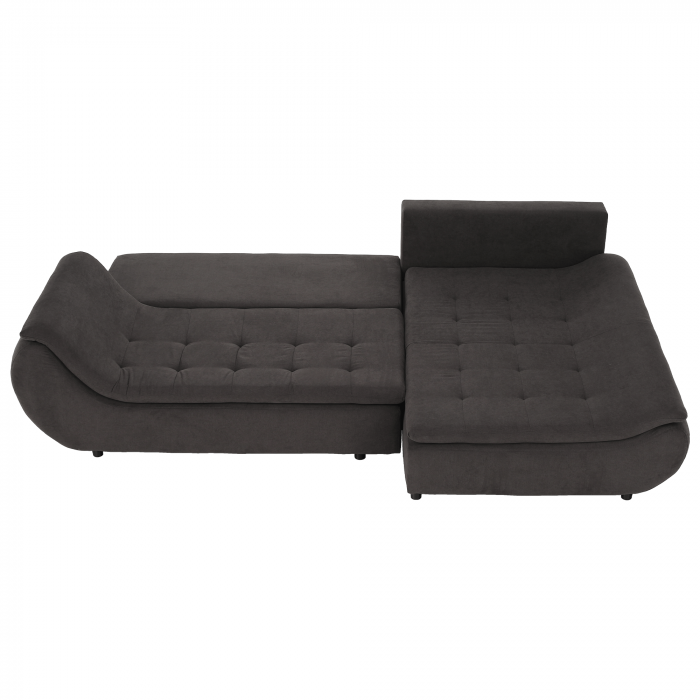 Set canapea, gri-maro / portocaliu, material textil, dreapta, BRATO [4]