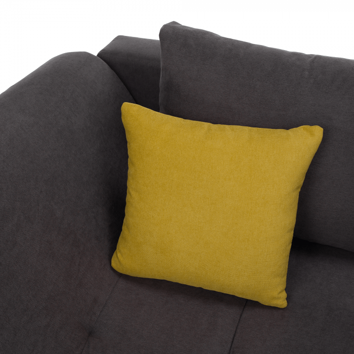 Set canapea, gri-maro / portocaliu, material textil, dreapta, BRATO [7]