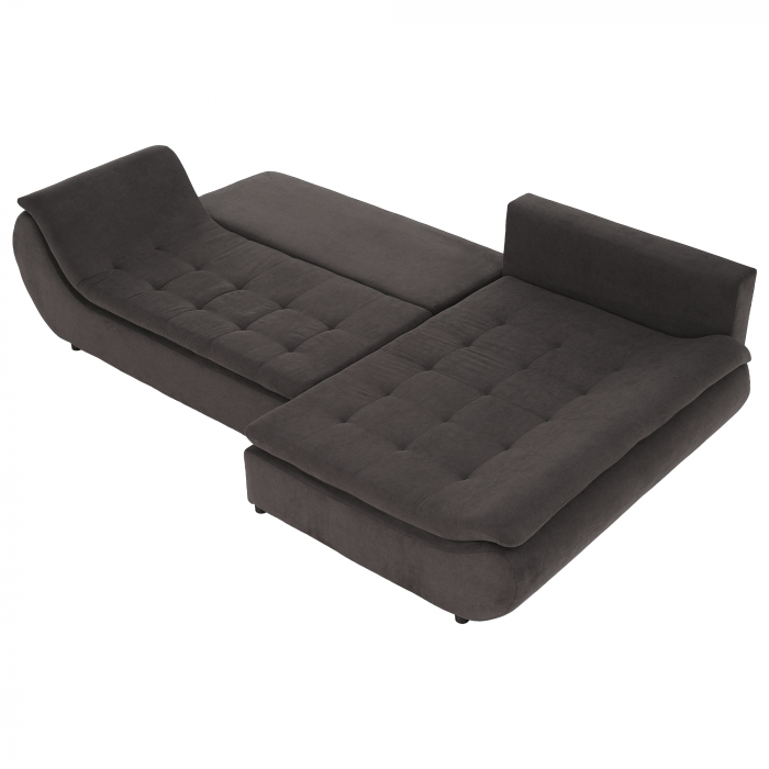 Set canapea, gri-maro / portocaliu, material textil, dreapta, BRATO [5]