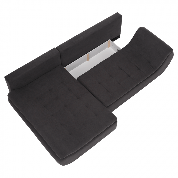 Set canapea, gri-maro / portocaliu, material textil, stânga, BRATO [10]