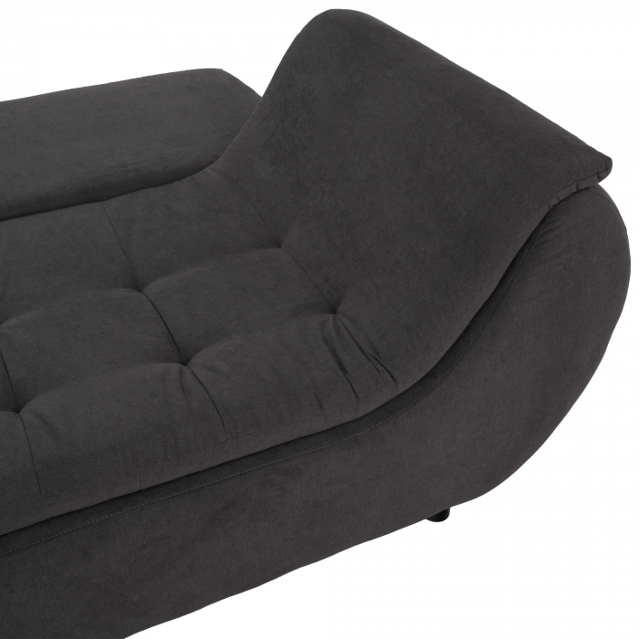 Set canapea, gri-maro / portocaliu, material textil, stânga, BRATO [24]