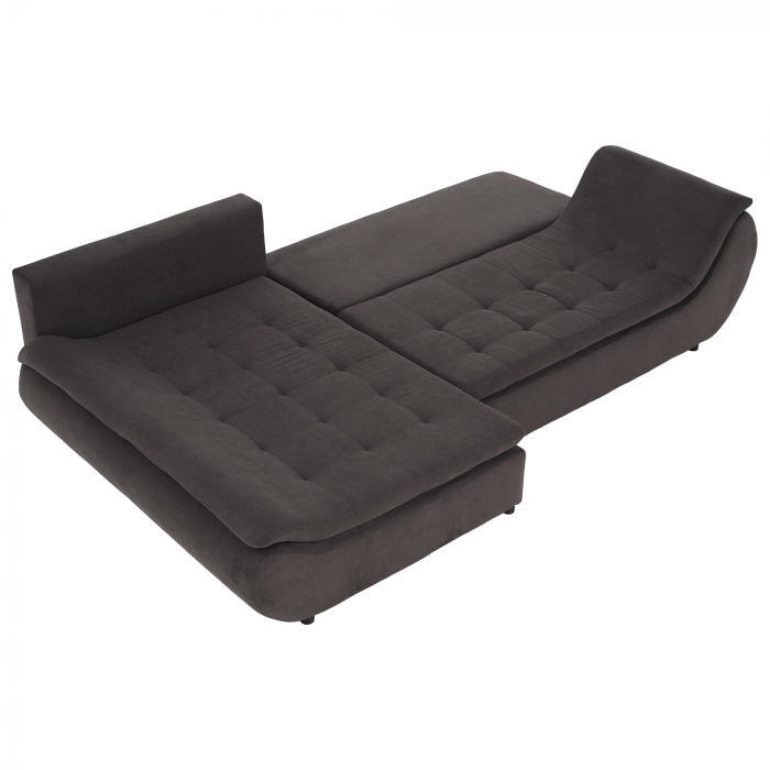 Set canapea, gri-maro / portocaliu, material textil, stânga, BRATO [5]