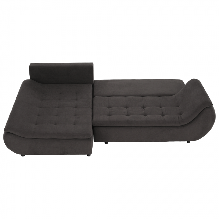 Set canapea, gri-maro / portocaliu, material textil, stânga, BRATO [4]