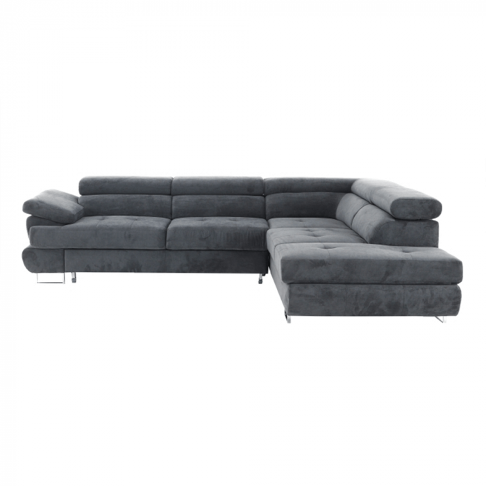 Set canapea, gri, material textil, dreapta, BUTON P [6]