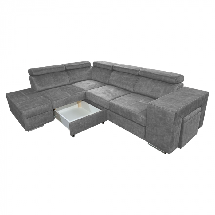 Set canapea, gri, pe stânga, MALAGA [4]