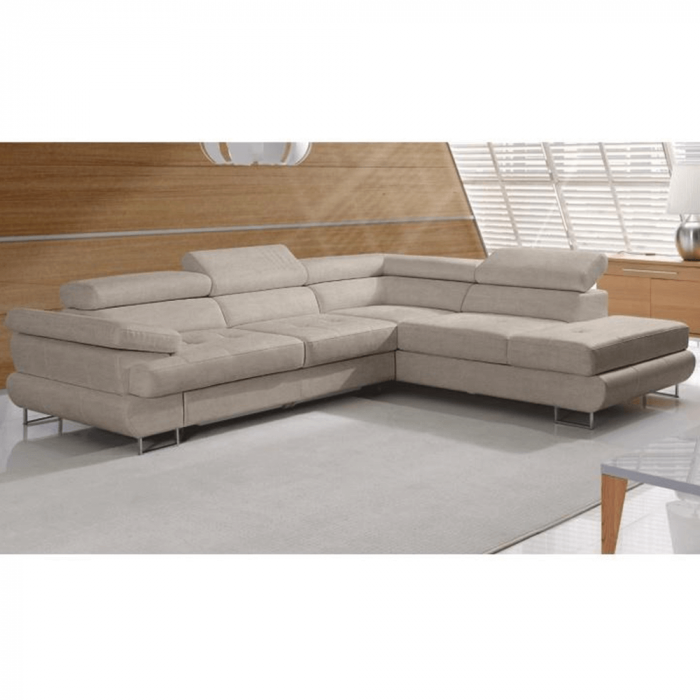Set canapea, maro deschis melanj, material textil, dreapta, BUTON P [3]