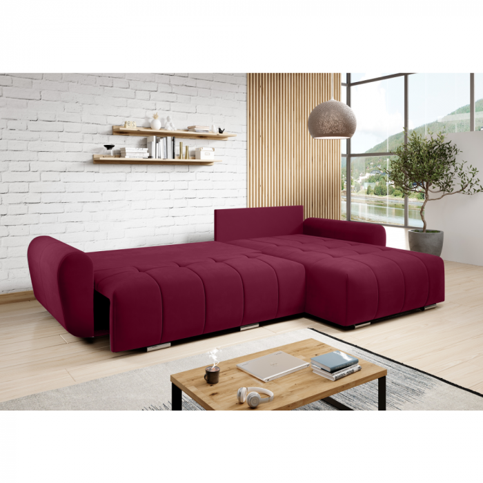 Set canapea universală, burgundy, LONGA ROH [4]