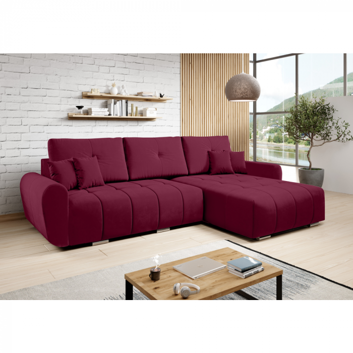 Set canapea universală, burgundy, LONGA ROH [3]