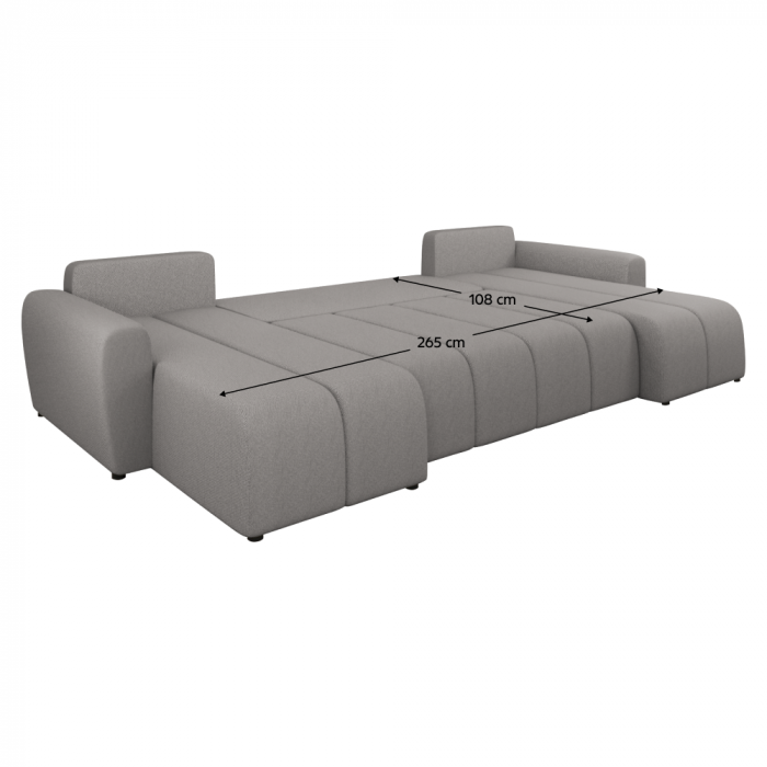 Set canapea universală, gri, DELIN U UNI [6]