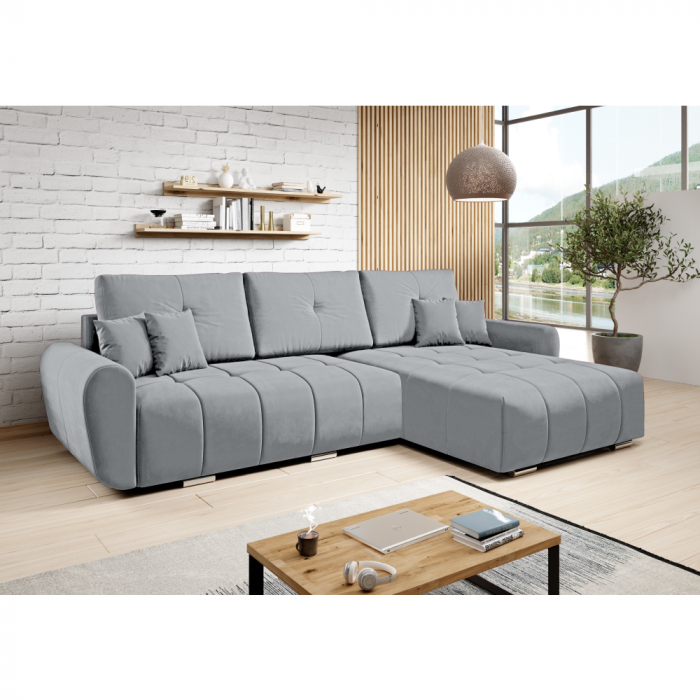 Set canapea universală, gri deschis, LONGA ROH [3]