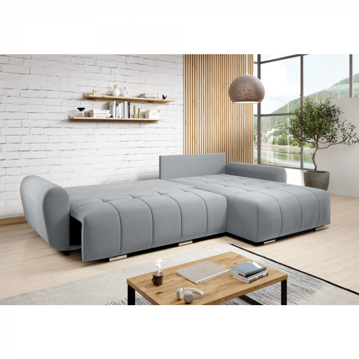 Set canapea universală, gri deschis, LONGA ROH [4]