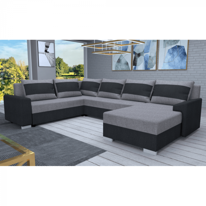 Set canapea universală, gri închis / gri, ANDRES U UNI [2]