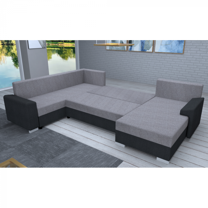 Set canapea universală, gri închis / gri, ANDRES U UNI [3]