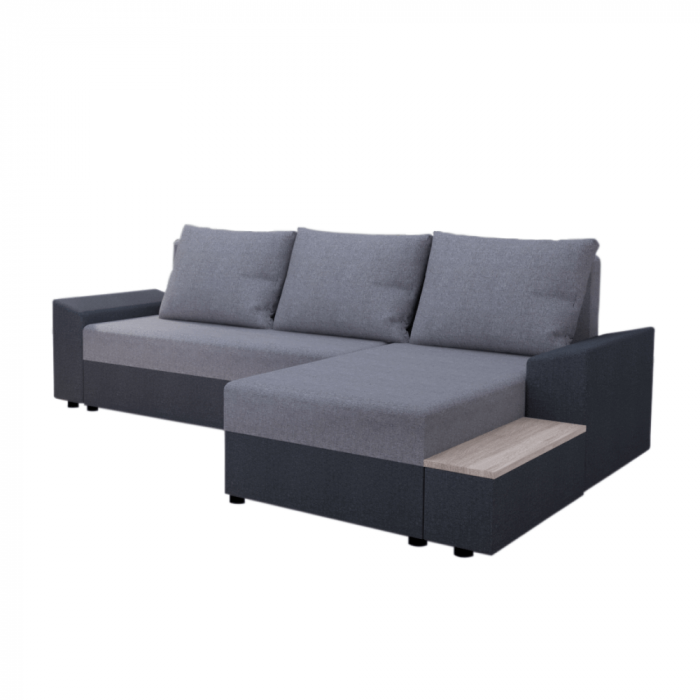 Set canapea universală, gri închis/gri, FERGUS ROH [1]