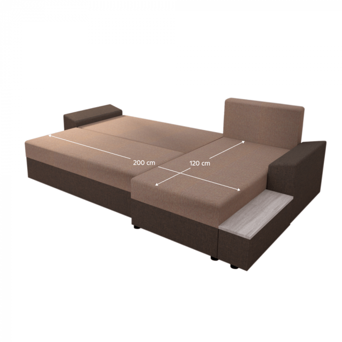 Set canapea universală, maro/maro deschis, FERGUS ROH [3]