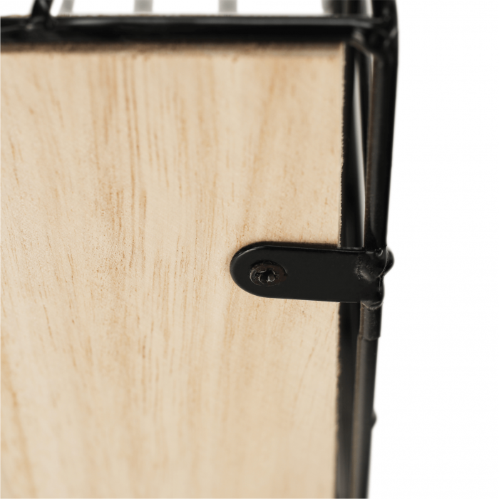 Set de 3 rafturi, natural/negru, AZURI [9]