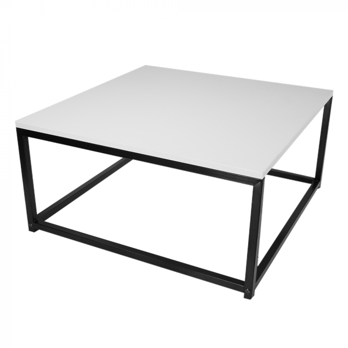 Set de două măsuţe de cafea, alb mat/negru, KASTLER NEW TYP 1 [2]