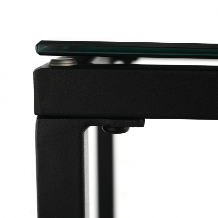 Set de două mese de cafea, stejar / negru, DAGOR [6]