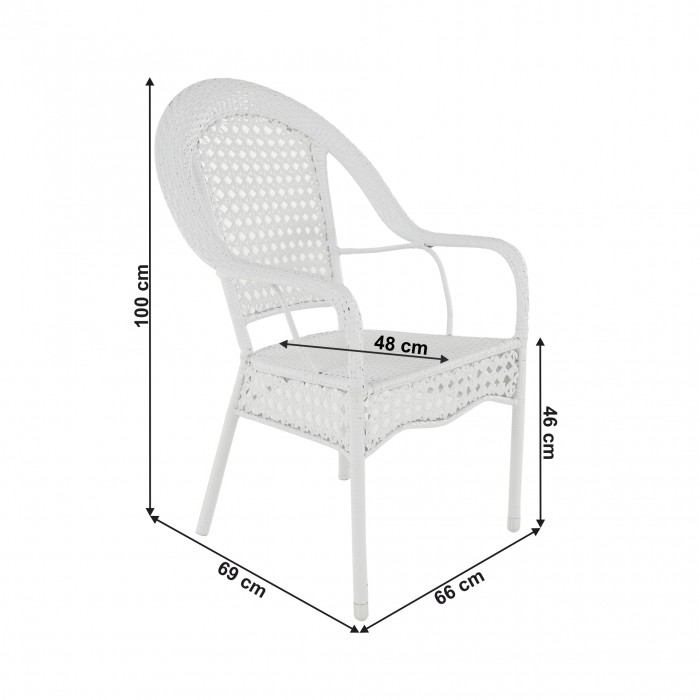 Set de grădină 1+4, alb, KOVEN [15]