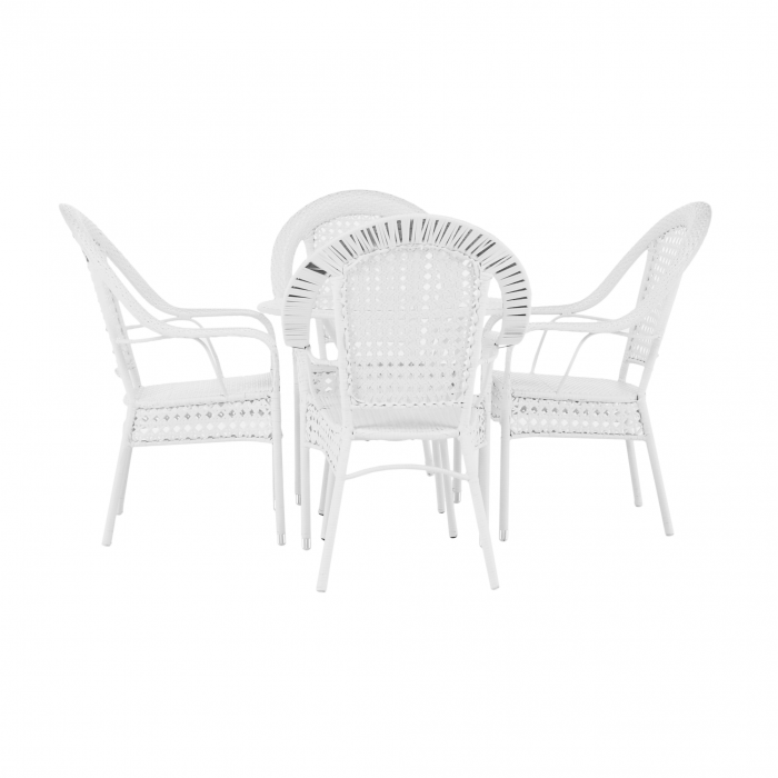 Set de grădină 1+4, alb, KOVEN [18]