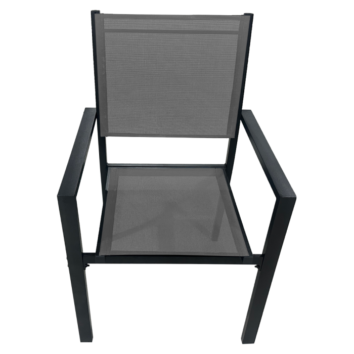 Set de grădină din 9 piese, gri/negru, aluminiu, KESIOS [7]