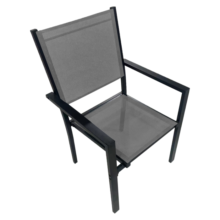 Set de grădină din 9 piese, gri/negru, aluminiu, KESIOS [5]