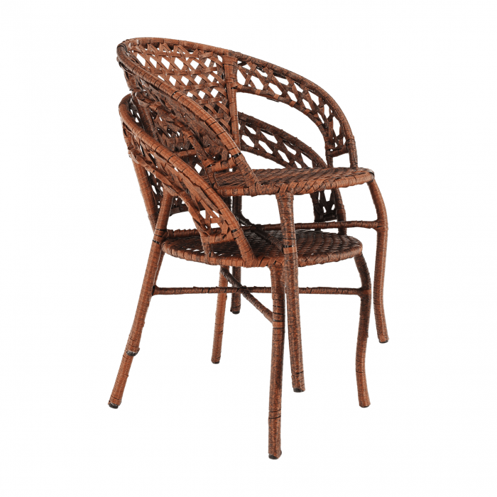 Set de grădină din rattan  1 + 2, maro, JARUB [28]