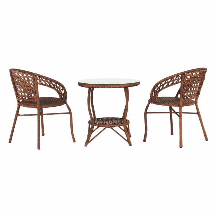 Set de grădină din rattan  1 + 2, maro, JARUB [14]