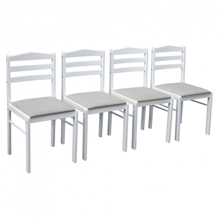 Set de sufragerie 1+4, alb/gri bej, SOMIN [5]