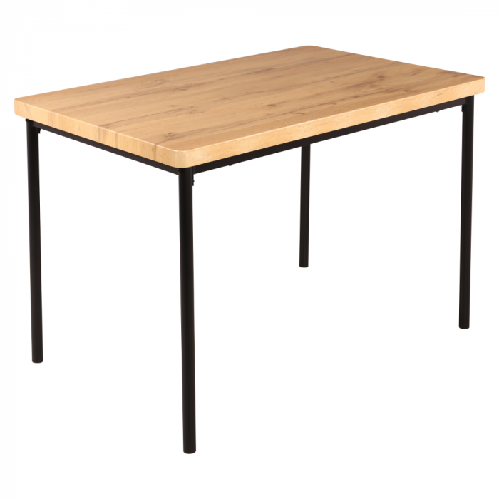 Set de sufragerie 1+4, stejar deschis/gri/negru, MADIO [6]