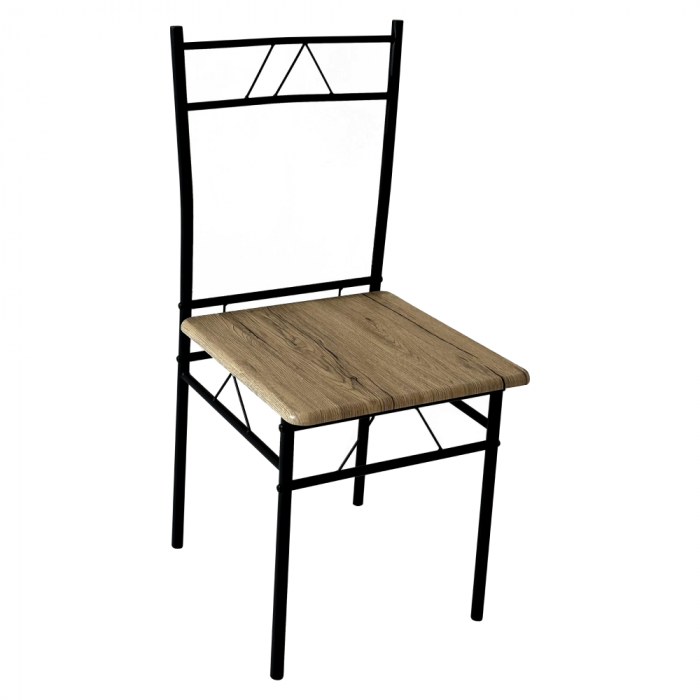 Set de sufragerie 1+4, stejar deschis/negru, PAON [4]