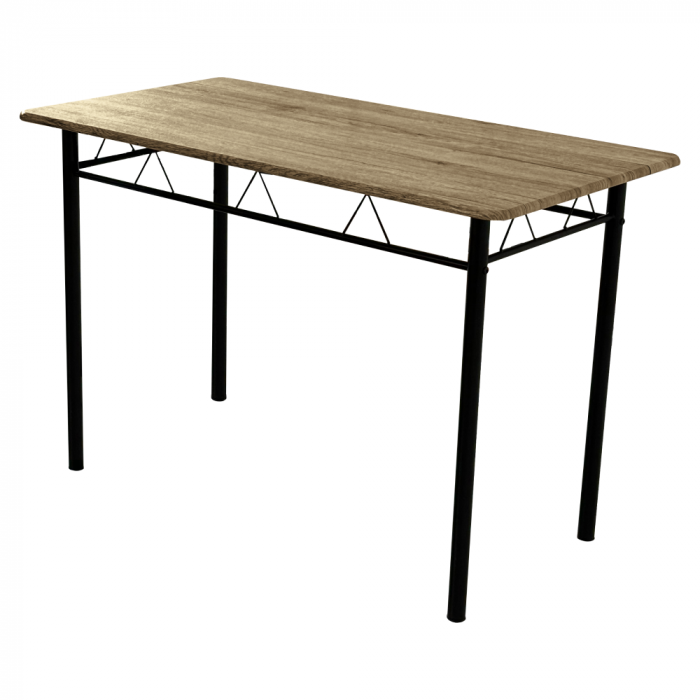 Set de sufragerie 1+4, stejar deschis/negru, PAON [5]