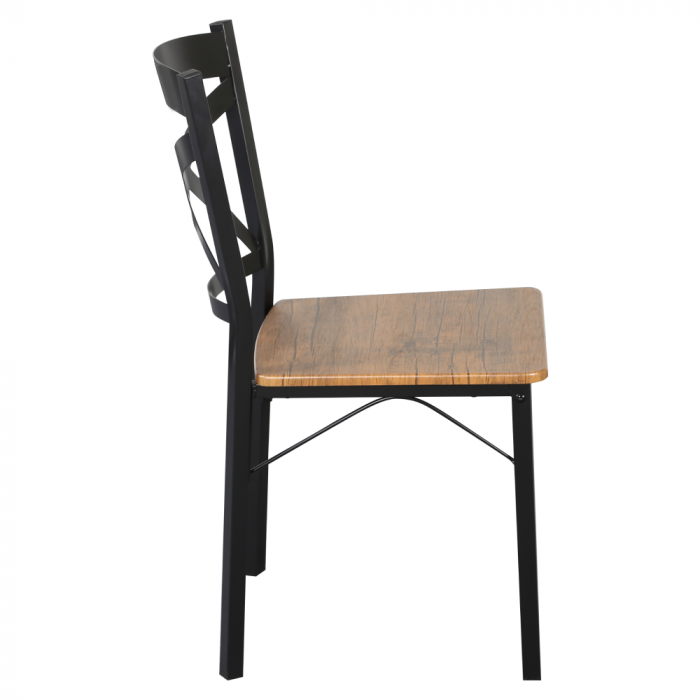 Set de sufragerie 1+4, stejar închis/negru, HAIM [8]