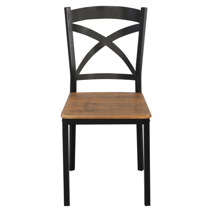 Set de sufragerie 1+4, stejar închis/negru, HAIM [9]