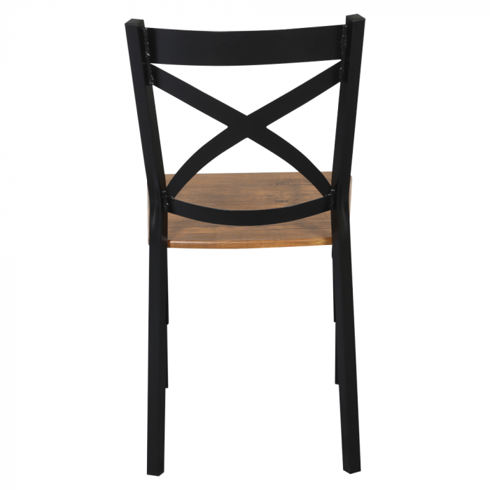 Set de sufragerie 1+4, stejar închis/negru, HAIM [10]