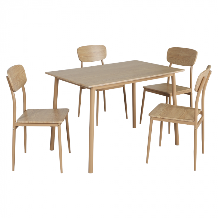 Set de sufragerie 1+4, stejar natural, LAMIR [1]
