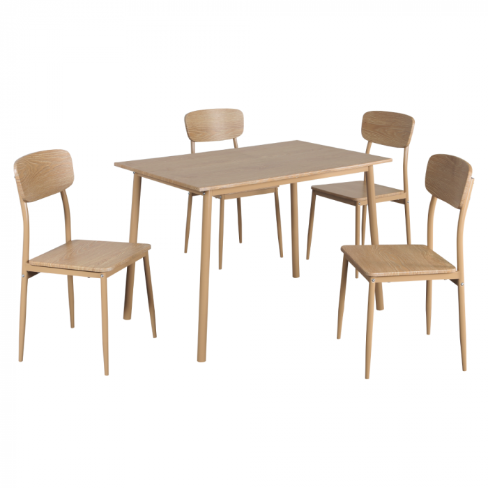 Set de sufragerie 1+4, stejar natural, LAMIR [2]