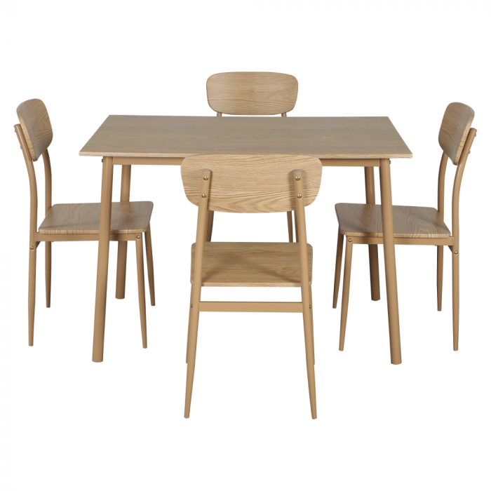 Set de sufragerie 1+4, stejar natural, LAMIR [3]