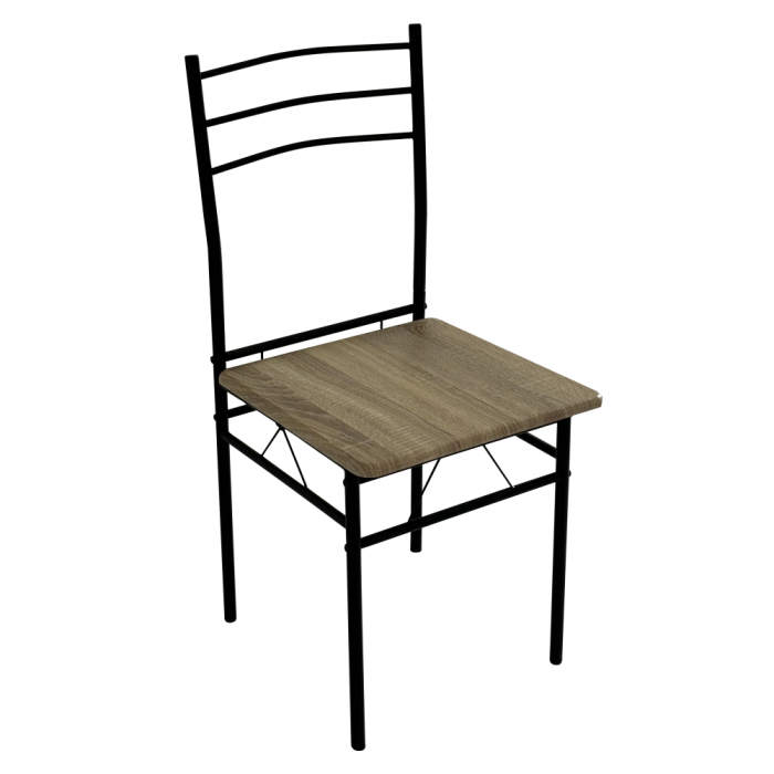 Set de sufragerie 1+4, stejar sonoma/negru, MAKO [2]
