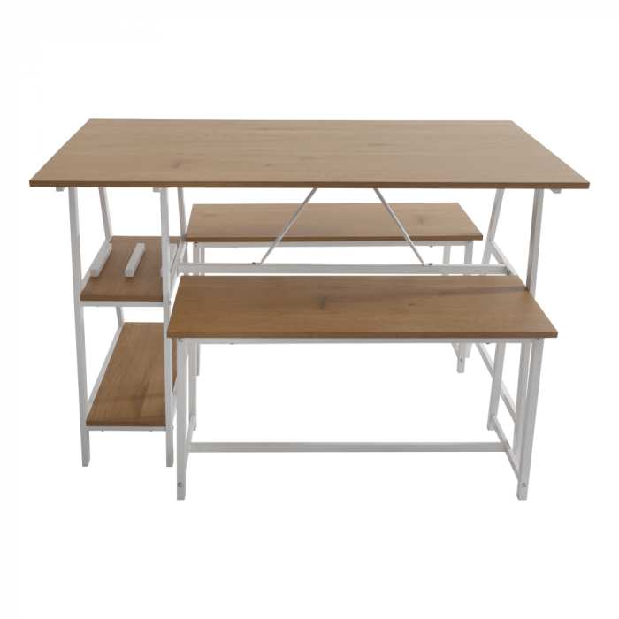 Set dining 1+2, stejar / alb, ZAFAR [3]