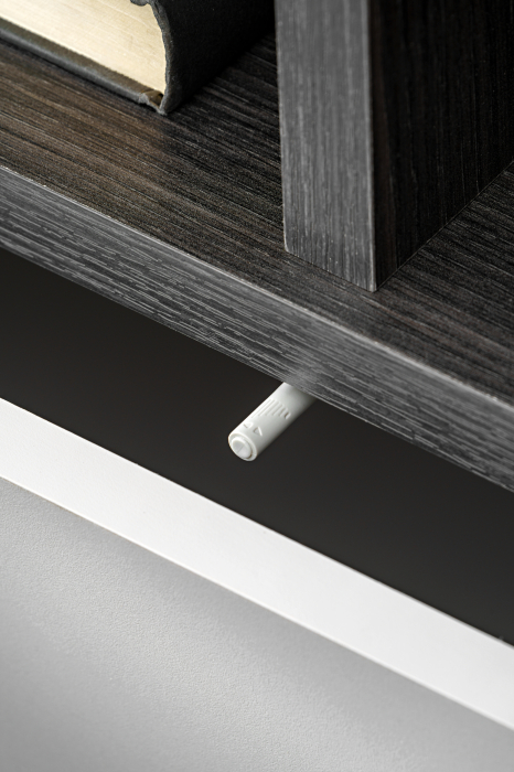 Set mobila de living, pal casmir bej/grafit stejar, 210 cm lungime, usi deschidere push open prin apasare, canturi abs, moderna, prindere perete- suspendata , Bortis [10]